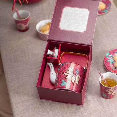 Pip Studio Oriental Flower Festival 1L Teapot - Pink